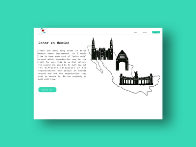 Donar en Mexico adobexd app design illustration logo procreate sketchapp ui ux vector web design website