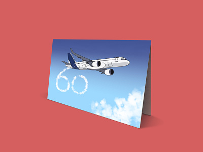 Aeroplane Card 60 aeroplane cards design illustration