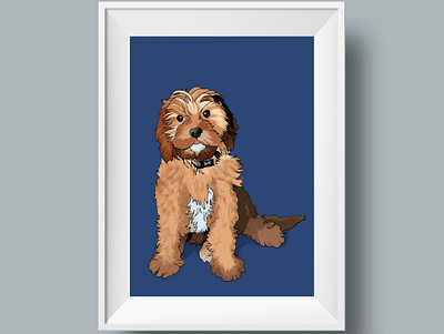 Pawtrait cavapoo design dog graphic design illustration pawtrait pet portrait