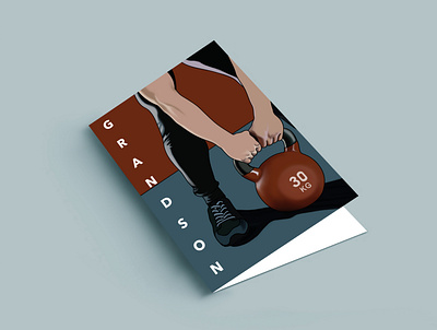 Weight Card design graphic design greeting card illustration weight lifting