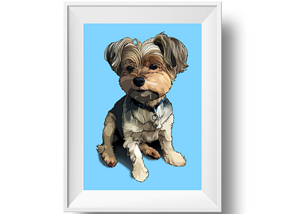 Scruffy birthday design dog gift gifts graphic design illustration memory pawtrait pet memorial pet portrait pets poster