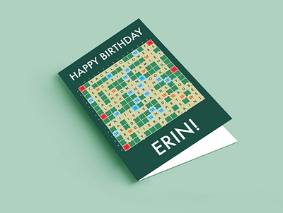 Scrabble Card birthday card board game customisable design gift graphic design greeting card illustration scrabble card thoughtful