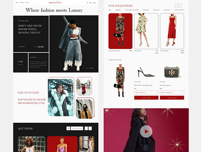 Fashion store landing page design fashion landing page ui uiux ux