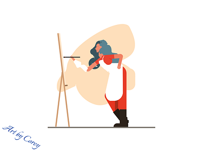 Character illustration of a painter illustration