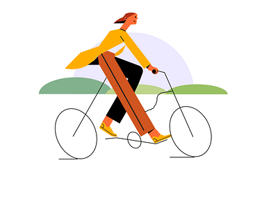Bike Rider Illustration illustration