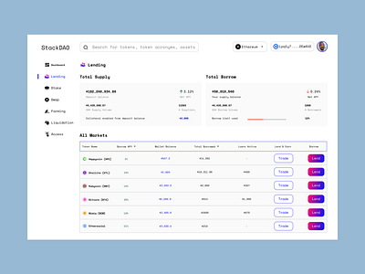 StackDAO lending page design ui uiux ux