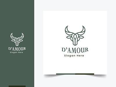 D'amour Meat Shop Logo Concept