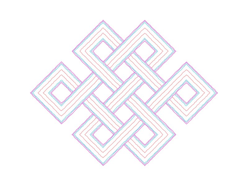 The Endless Knot art buddhism endless geometry infinity knot meditation op pattern samsara trance