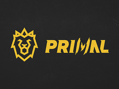 Primal branding crossfit gym identity lion logo logomark powerlifting primal primitive strength strongman