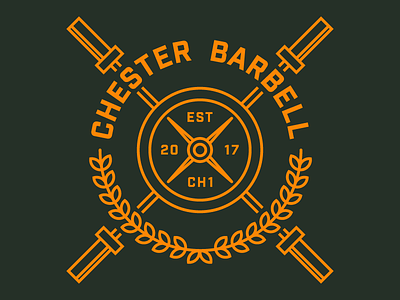 Chester Barbell barbell chester crossfit fitness gym logo powerlifting strongman