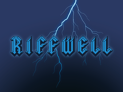 Ride The Lightning blackletter lightning metal personal brand riffwell typography