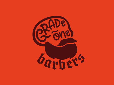 Grade One version 2 barbers barbershop beard identity illustration logo skull vector