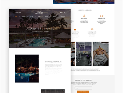 Hotel Astaria branding design ui ux web website