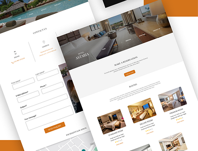 contact us page , rooms page design typography ui ux web website