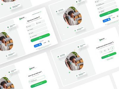 VendorHub onboarding process for Turbocart design minimal ui ux web