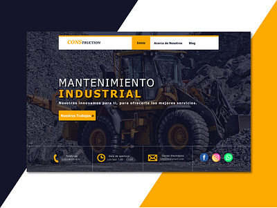 Construction Website design minimal ui web website