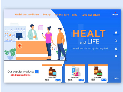 Pharmacy website design minimal ui ux web website