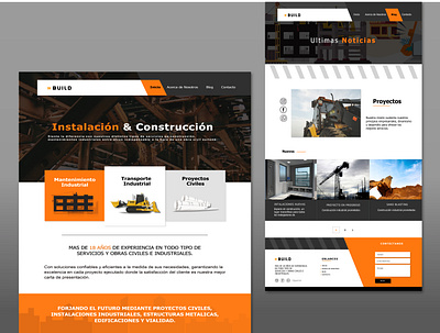 Website construction and installation company design illustrator minimal ui ux web website