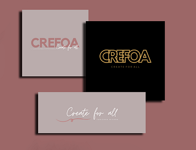 Crefoa - Create For All aesthetic art artwork branding illustration logo minimal minimalist photoshop typography