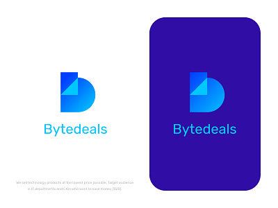 Bytedeals logo b mark branding company logo finance identity it logo money startup symbol technology