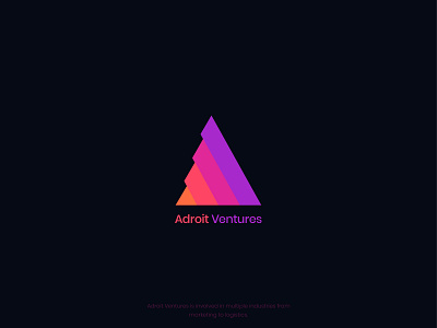 Adroit Ventures | Logo design branding branding design business colorfull creative geometric industry logistics logo logotype marketing startup tech technology ventures