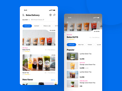 Bubble tea Delivery App