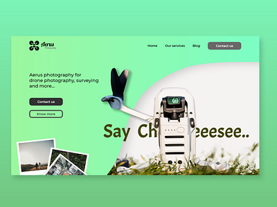 Aerus photography adobe xd branding drones ui uidesign user interface web website concept