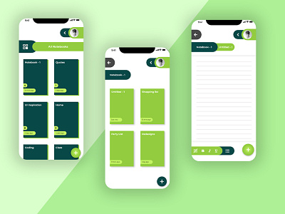 e - note, Concept for note app