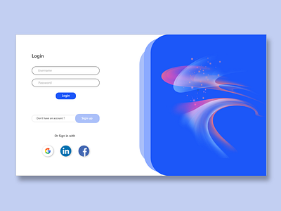 Login page concept