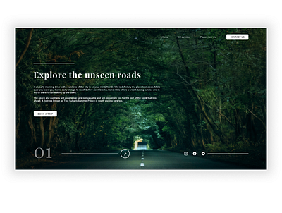 A Road Trip design landing page product design ui uidesign user interface website concept