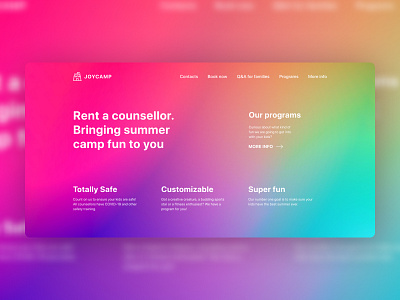 Website Concept for Camp camp concept gradient gradient logo gradients graphic header ui uidesign uiux ux web web design webdesign website website builder website concept website design websites