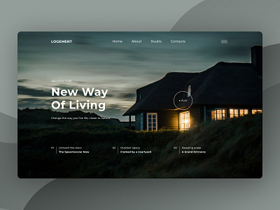 Landing Page design for Architecture Company