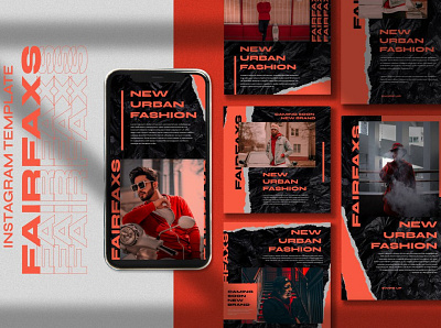 Fairfaxs Instagram Post Stories branding creative design digital art elegant instagram instagram banner instagram post instagram stories instagram story template instagram template modern post posts social media social media banner social media design social media pack social media templates stories