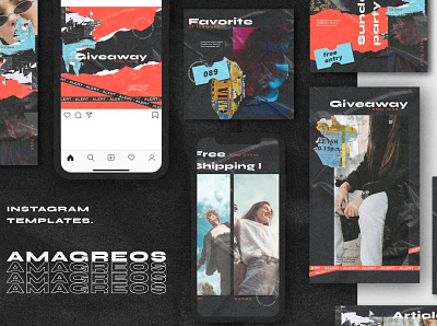 Amagreos Instagram Post Story advertising blog blogger design digital art graphic design instagram instagram banner instagram post instagram stories instagram template posts promotions simple social media social media banner social media design social media pack social media templates stories