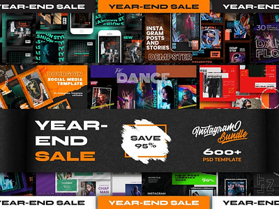 YEAR END SALE Urban Instagram Bundle custom customisable design digital art flyer insta instagram instagram banner instagram post instagram stories instagram template instagram templates multipurpose poster social media social media pack social media template stories template urban