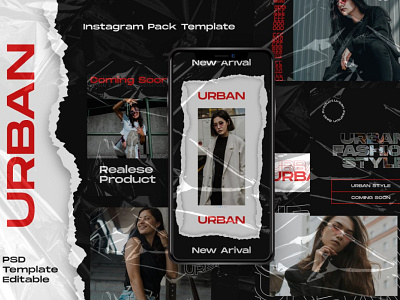 Urban Story & Feed Instagram Template blog design digital art feed instagram instagram banner instagram post instagram post template instagram posts instagram stories instagram stories template instagram story template instagram template post posts social media social media pack social media template social media templates story