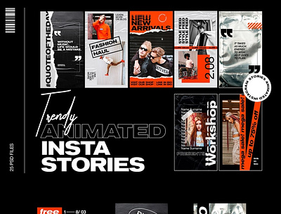 Trendy Animated Instagram Stories animated animated instagram animated instagram posts animated instagram stories branding creative design digital art instagram instagram banner instagram post instagram stories instagram story instagram template modern posts social media social media template story trendy