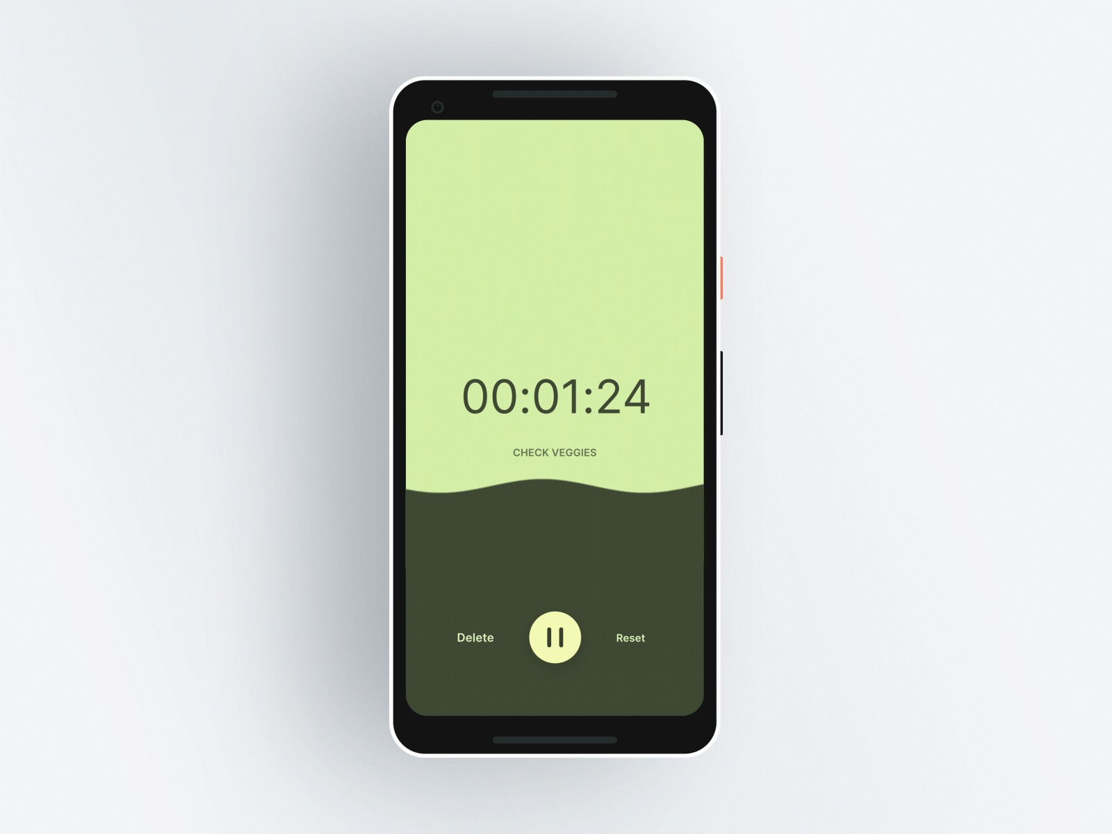 Timer animation app countdown design flat green minimal mobile mobile app motion design motion graphics timer ui