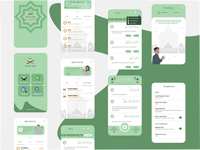 Al-Qur'an Mobile Apps Design alquran islam islamic art mobile mobile app mobile ui ramadhan read religion ui design
