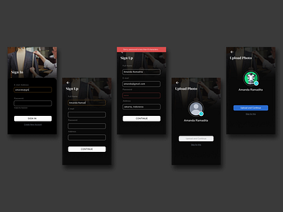 Sign In / Sign Up - Tailor Apps app design login page login page design mobile app mobile app design mobile ui mobile uiux register register ui sell sewing sign in sign in ui sign up sign up page sign up ui tailor ui design uidesign uiux