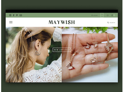 Maywish_Accessory store_Landing page branding design graphic design herosection homepage landing page design landingpage ui ui design uiux design ux web website