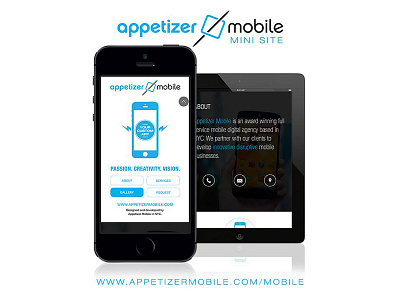 Appetizer Mobile Mini-Site Design design ipad iphone mobile responsive