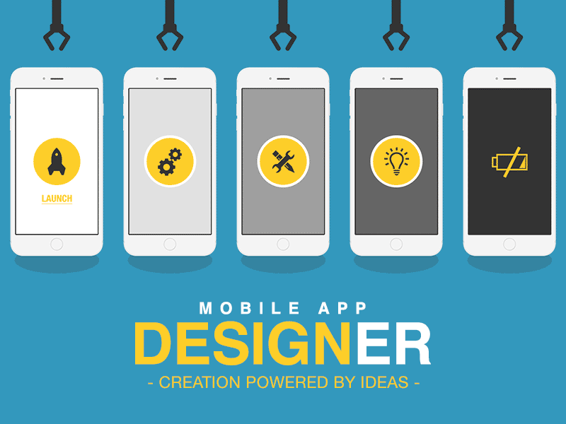 Mobile App Designer android animation gif ios iphone ui design ux design