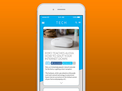 Daily UI: Mashable News App Concept app design branding concept ios mashable ui design