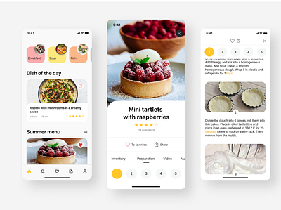 Recipes app design ui ux