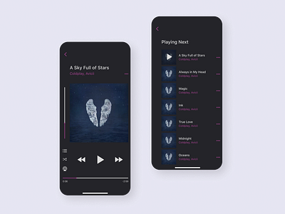 Music player app design ui ux