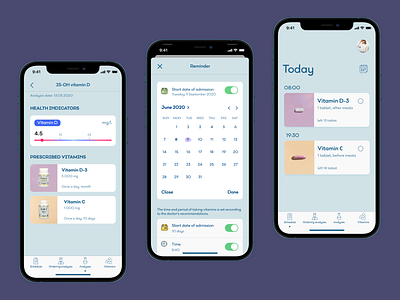 Vitamin+ app design ui ux