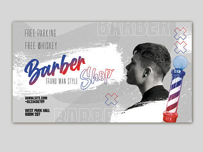 Free Barber Youtube template barber barber shop barbershop free psd free psd templates hair salon haircut hairdresser hairstyle psd template social media design youtube youtube banner youtube channel