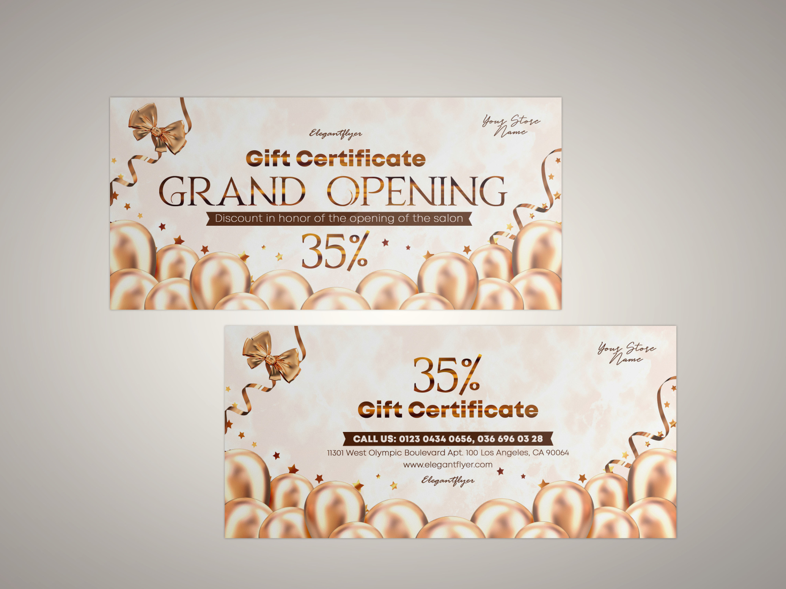 Free Grand Opening Gift Certificate Template by elegantflyer on Inside Indesign Gift Certificate Template