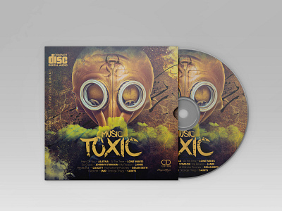 Free CD Cover Template Danger Music cd cd artwork cd cover cd design cd packaging compact disc danger design free psd free psd templates illustration music music art psd template toxic